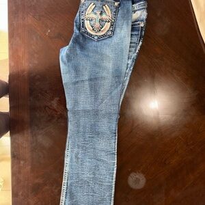 Miss me Blue Embroidered Women's Jeans